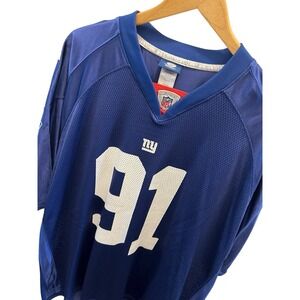 Reebok New York Giants Blue Mesh Jersey Justin Tuck #91 NFL Football Men's 2XL